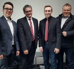 Manuel Dietrich, Landrat Uwe Schmidt, Philipp Weck, Marc Lehnen Manuel Dietrich, Landrat Uwe Schmidt, Philipp Weck, Marc Lehnen